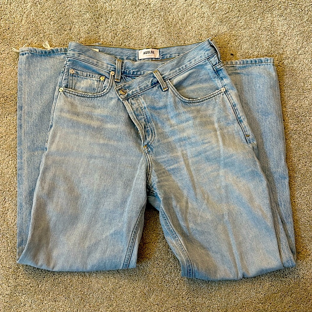Agolde Criss Cross Upsized Jean in Suburbia size 26